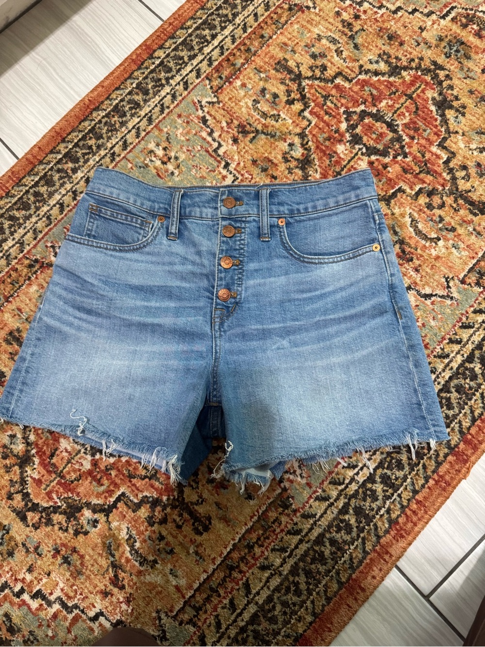 Madewell High-Rise Button-Fly Denim Cutoff Shorts